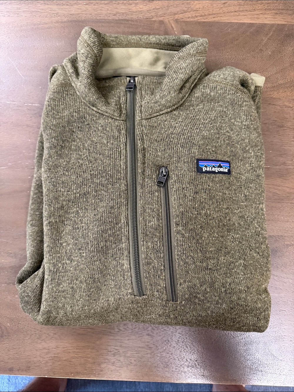 Patagonia Men's Olive Zip-Front Sweater